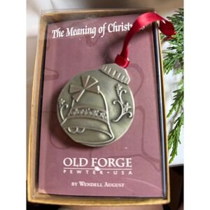 Old Forge Pewter Christmas Ornament Wendell August Bell The Meaning of Christmas